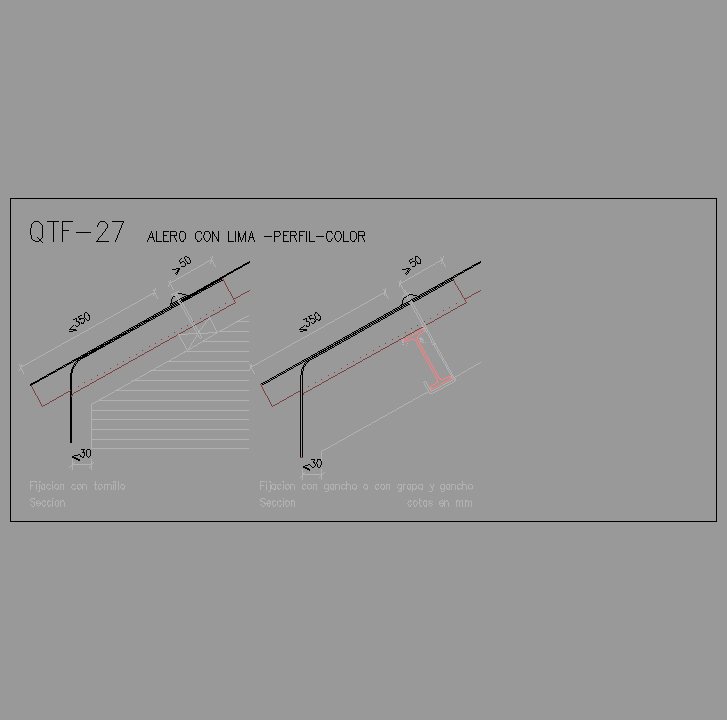 Bloque Autocad Alero con lima